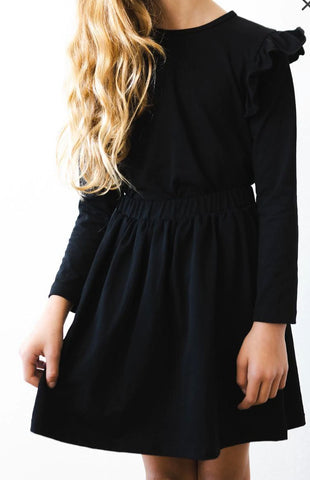 Black twirl skirt