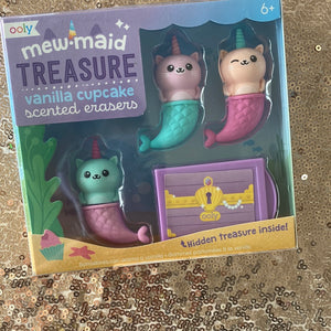 Mewmaid scented erasers