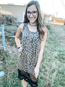 Leopard lace dress